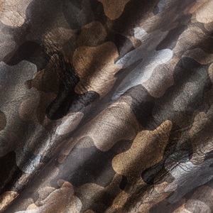 Metallic genuine leather Camouflage