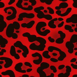 Bedrucktes Leder Leopard Rot