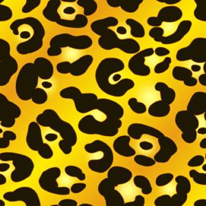 Bedrucktes Leder Leopard Gelb