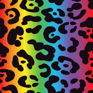 Bedrucktes Leder Leopard Mehrfarbig
