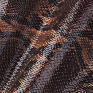 Snake stamped leather - Brown
