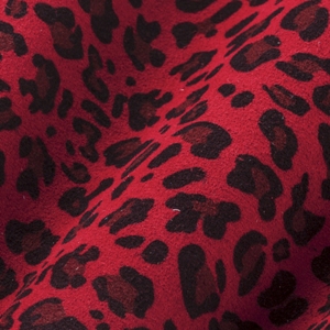 Leopard Print Suede Red