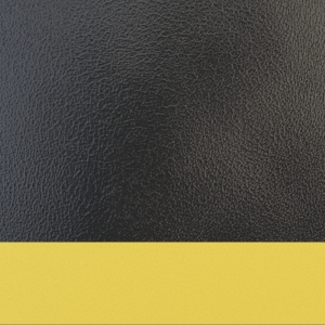 Wrinkled patent leather with colorful edges - Black + Yellow