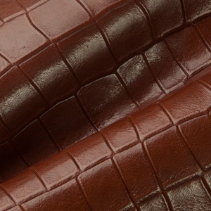 Croco stamped leather Brown