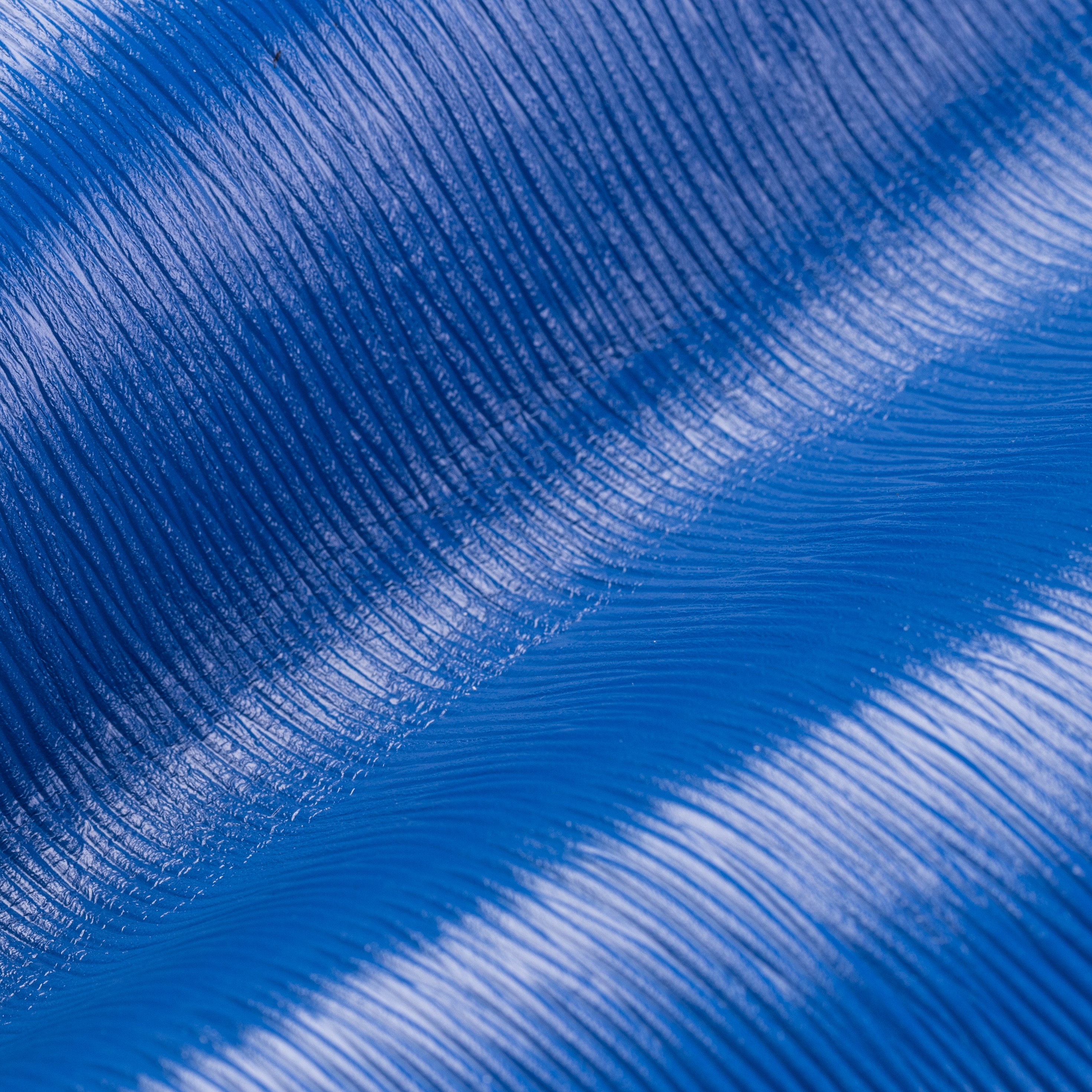 Welliges strukturiertes Leder - Blau