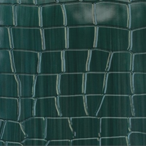 Hochwertiges Leder mit Croco-Prägung – Grün